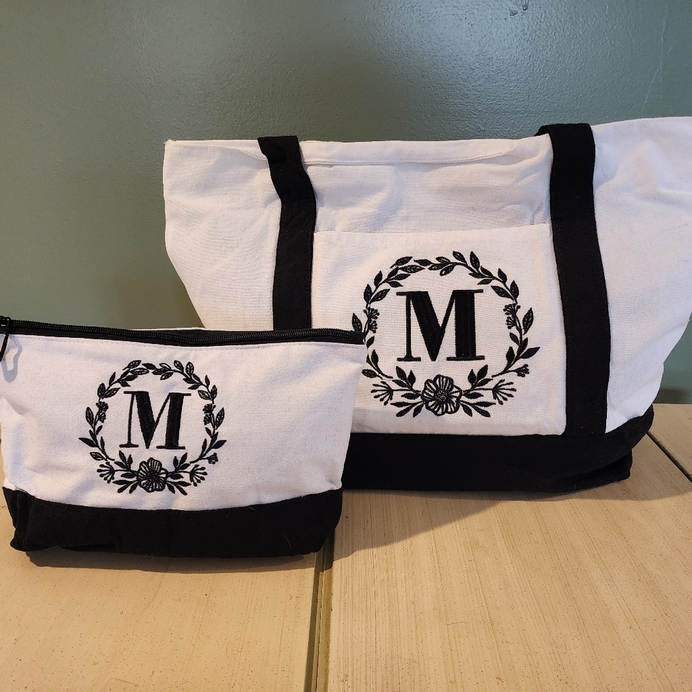 Monogram Tote Set 'M'